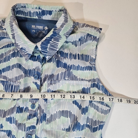 Reel Legends Shirt Womens Petite Small Mariner Sleeveless Outdoor Fishing Top - Picture 5 of 6